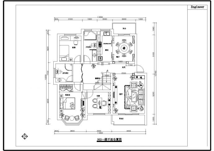 某地区二层别墅欧式室内设计装修图_图1