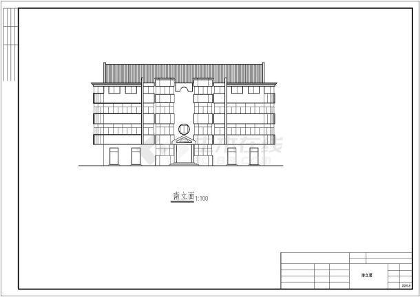 某四层框架结构住宅楼建筑结构设计施工图-图一