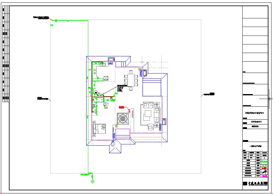 独栋别墅给排水设计CAD施工图