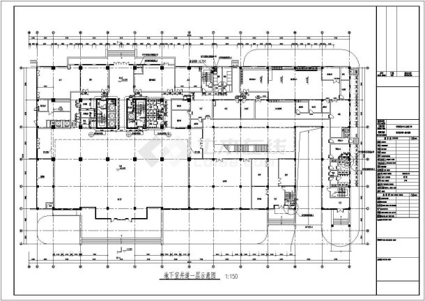 框架剪力墙结构地下室结构设计施工图-图二