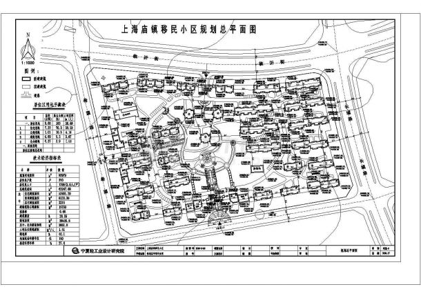 上海庙镇移民小区规划总平面布置图-图一