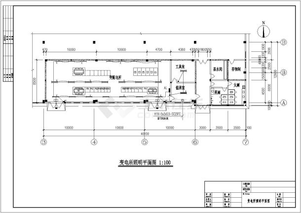 1套10kv变配电室、配电柜电气设计图纸（6kv的图）-图一