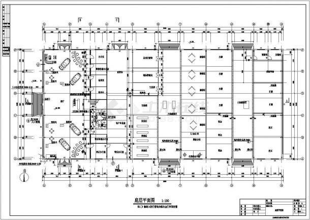 北京现代汽车两层钢结构4S店建筑设计施工图-图二