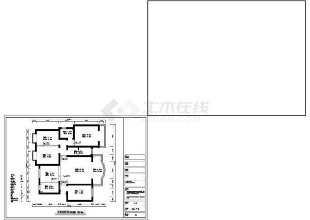 中式三居室室内装修设计施工图（含效果图）-图一