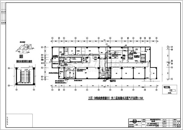 某医院二十一层框架结构住院部给排水消防设计图-图一