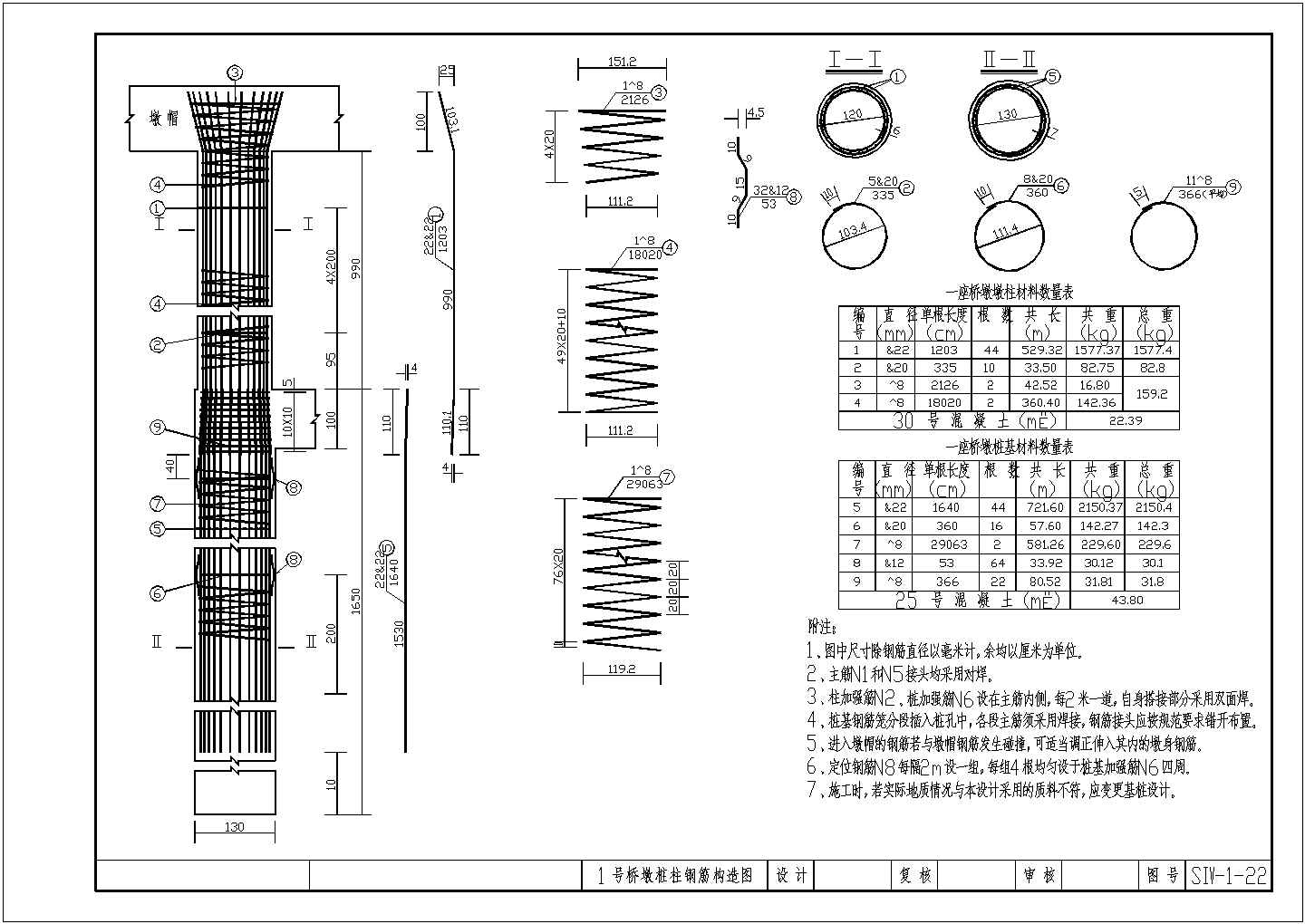 公路Ⅱ级6x16m钢筋砼简支T梁桥全套施工图