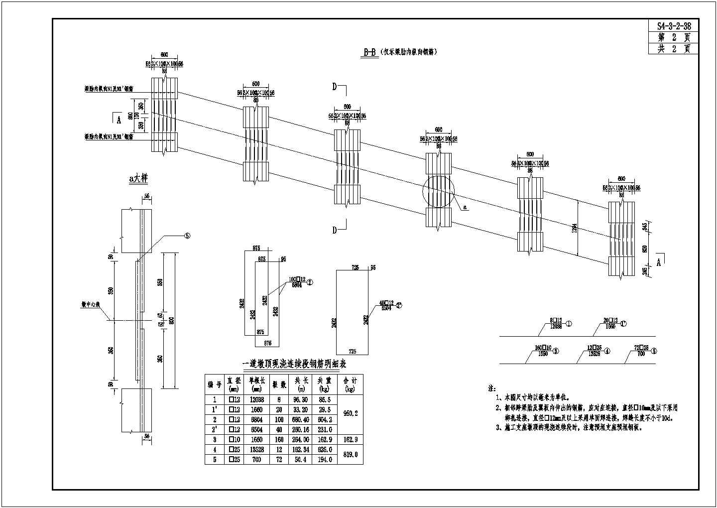 20米预应力混凝土空心板桥设计施工图