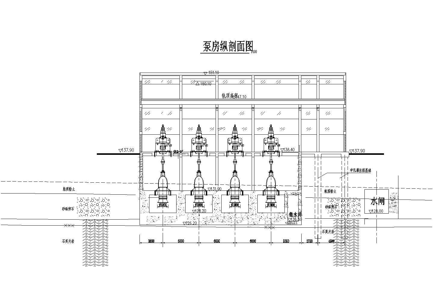 排涝站水泵布置初设图（编制于2013年）