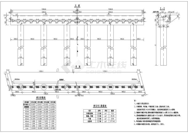 3-10m后张预应力砼空心板桥全套设计施工图-图二