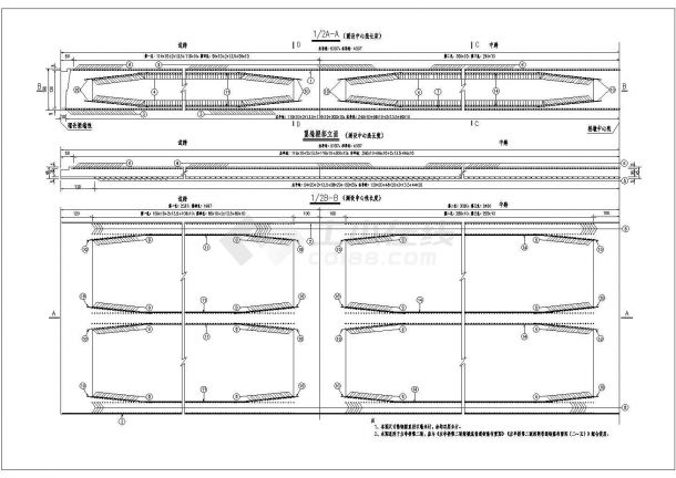 【山东】知名大院设计预应力现浇连续箱梁桥施工图（斜桥正做）-图一