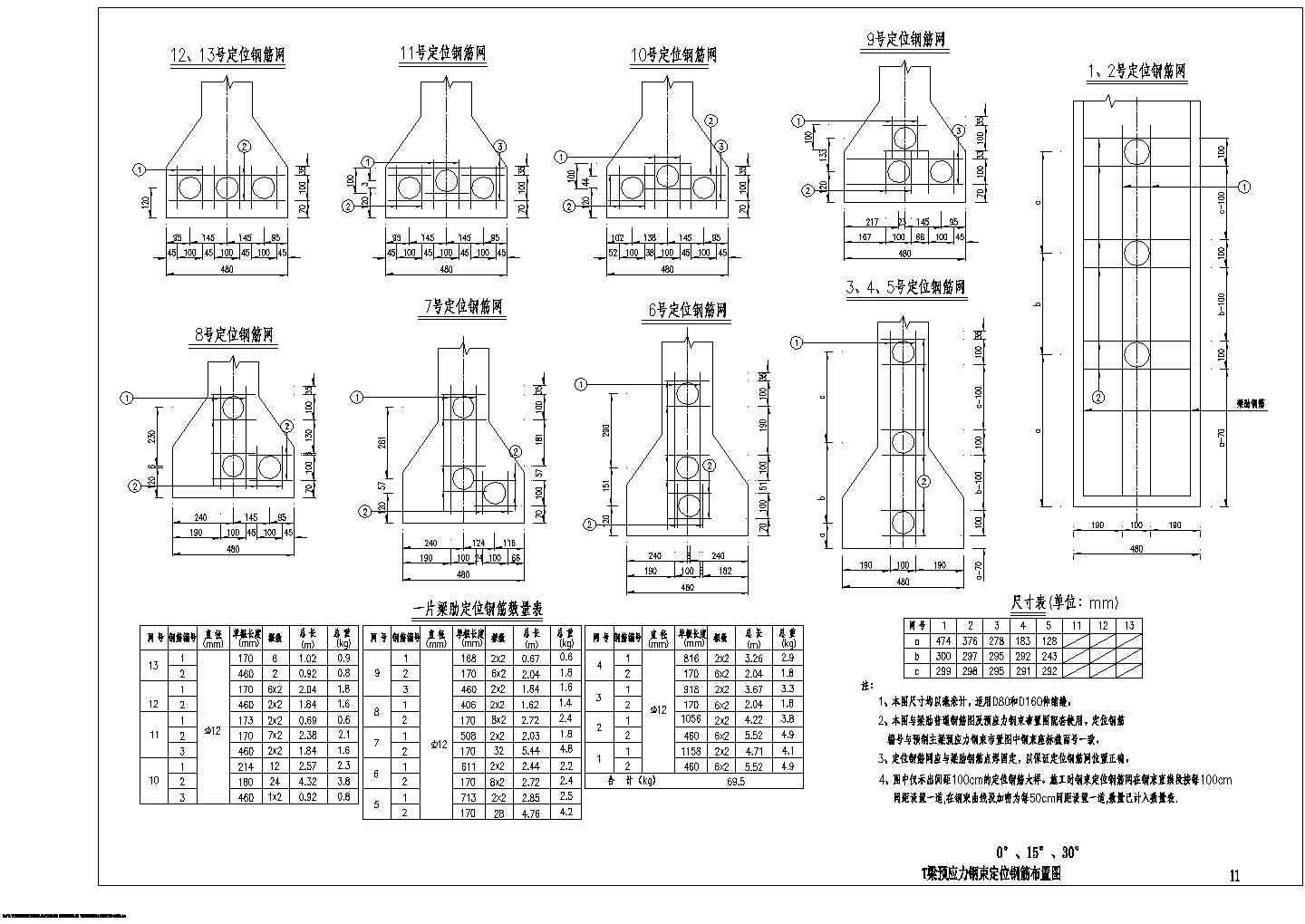 25m预应力砼简支T梁桥上部构造通用设计图（600余张）