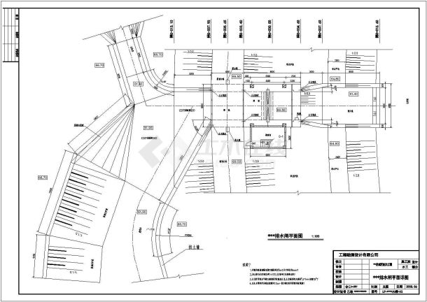 城区防洪工程排水闸水工部分施工图-图一