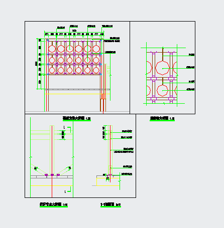 一个异形木平台及中式木栅栏的详细设计施工图-图二