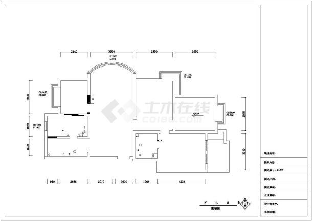 超现代风格三居室装修施工图（含实景图）-图一