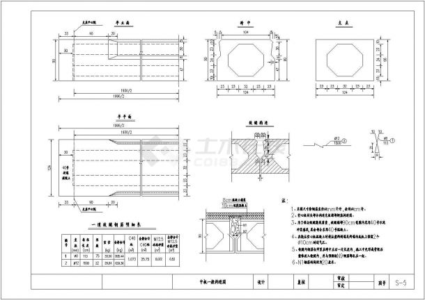 4-20m预应力砼空心板桥全套设计施工图-图二