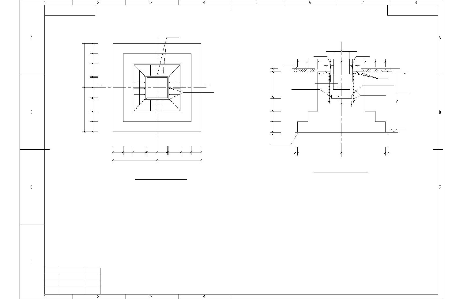 某35米高避雷针结构设计图（门式钢架，共2张）