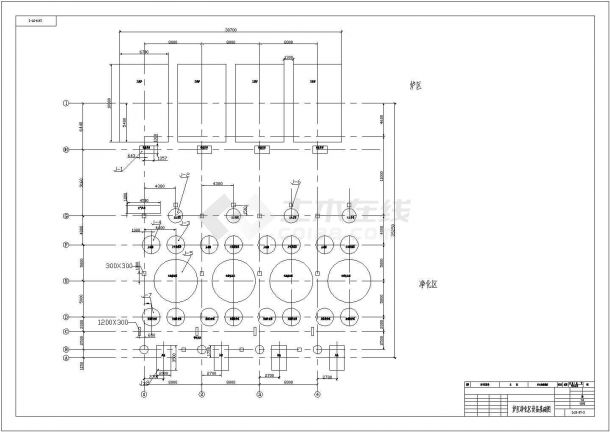 某厂设备基础结构设计图（条形基础，共6张）-图一