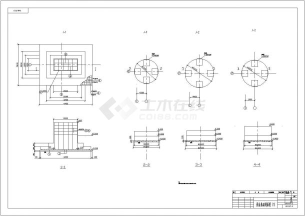 某厂设备基础结构设计图（条形基础，共6张）-图二