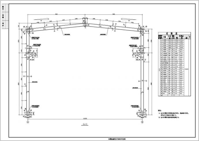 【玉溪】单层修理车间结构设计图_图1