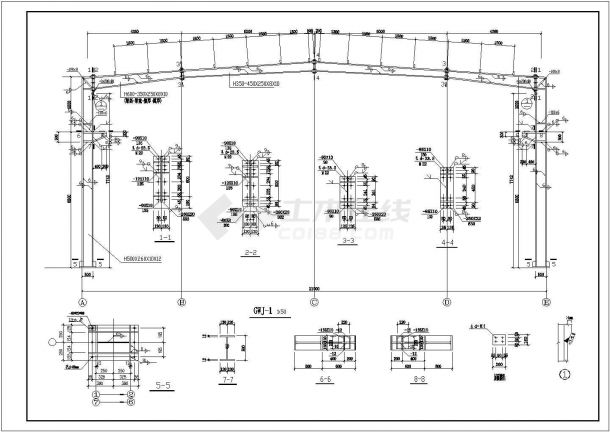 【安徽省】钢结构厂房设计图（含结构施工总说明）-图二