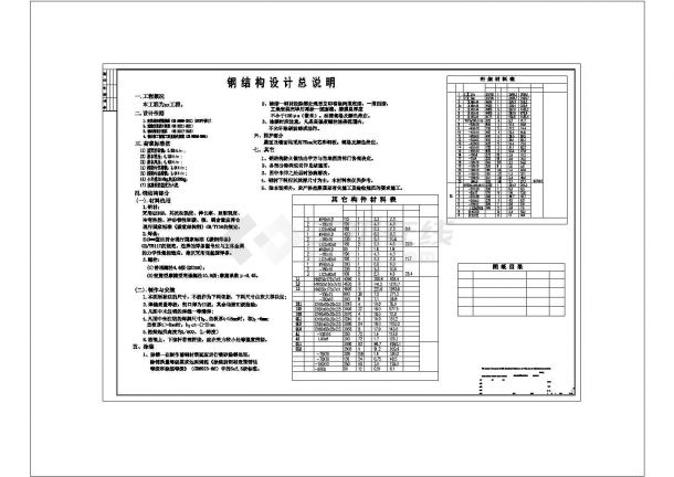 某钢桁架栈桥结构设计图（共4张图）-图一