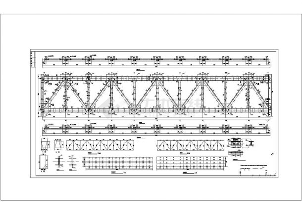 某钢桁架栈桥结构设计图（共4张图）-图二