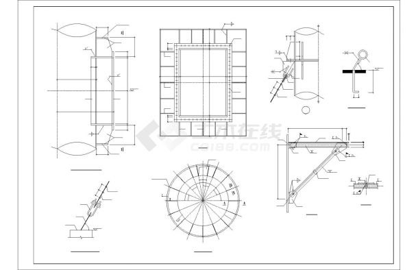 某钢烟囱结构设计图（共2张图）-图一
