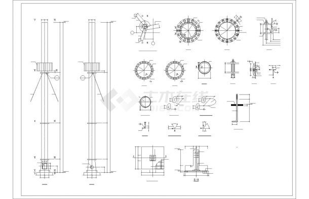 某钢烟囱结构设计图（共2张图）-图二