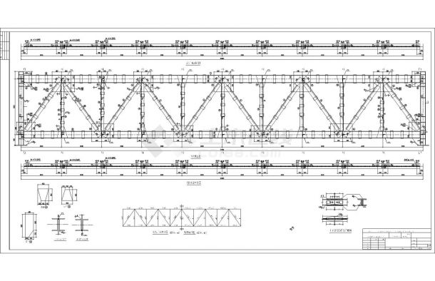 某钢桁架备煤栈桥结构设计图（共4张）-图二