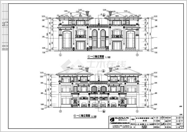 某地区三层框架结构别墅建筑方案图-图一
