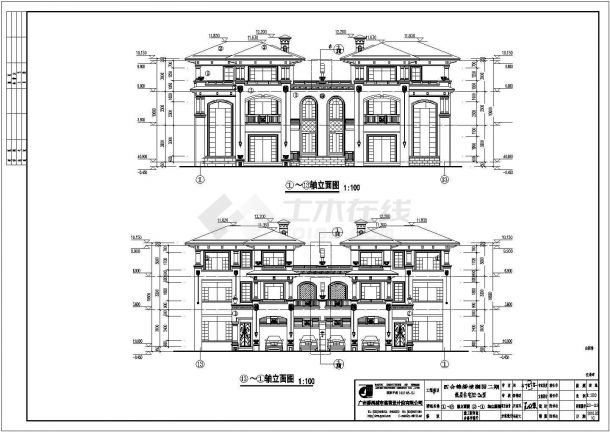 某地区三层框架结构别墅建筑方案图-图二