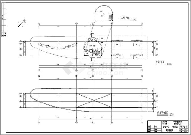 广州某钢结构加油加气站建筑方案设计图-图二