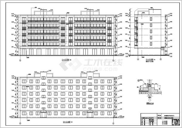 田湖镇新农村农民六层住宅楼建筑设计施工图-图一