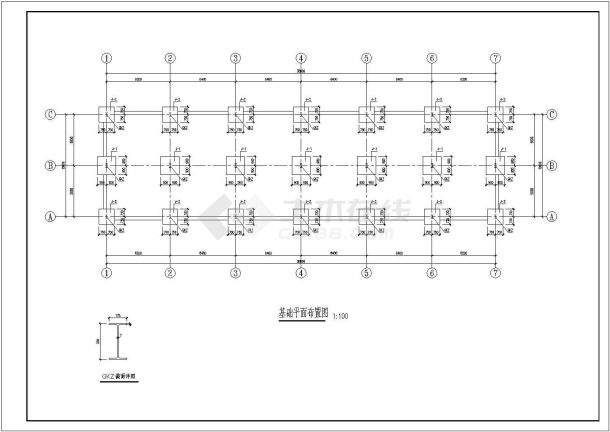 某钢结构车间结构设计图（共10张图）-图一