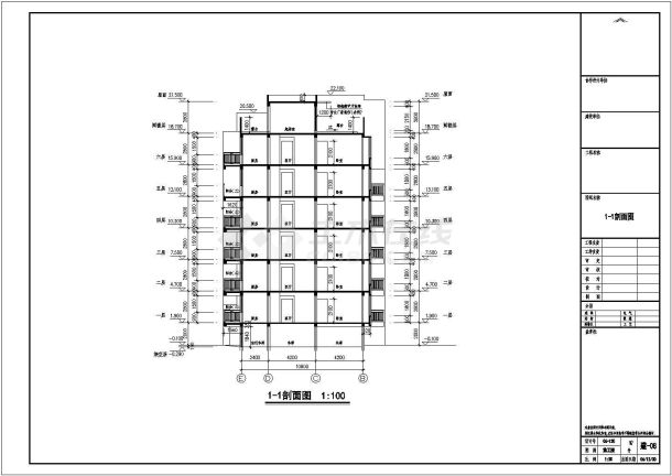 某小区六层带阁楼层住宅楼建筑设计方案图-图二