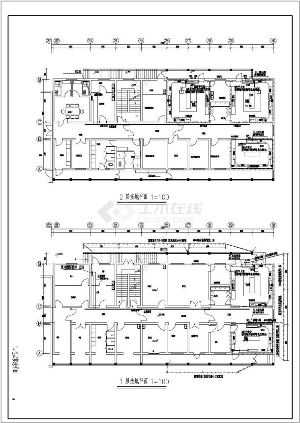 某市人民医院病房楼改建工程电气设计施工图纸-图二