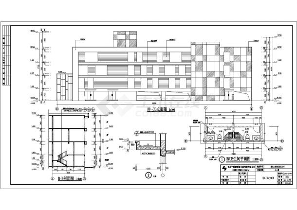 某地区三层办公楼建筑设计方案图纸-图二