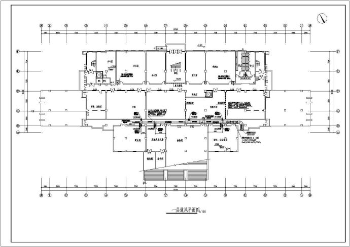 某大学9层信息楼空调通风防排烟设计施工图_图1