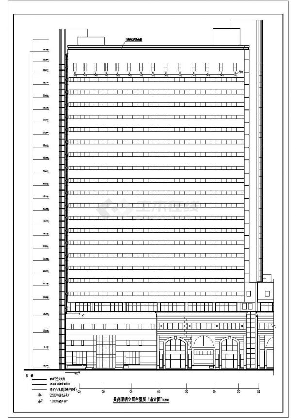 某15层办公楼电气专业设计施工图纸-图一
