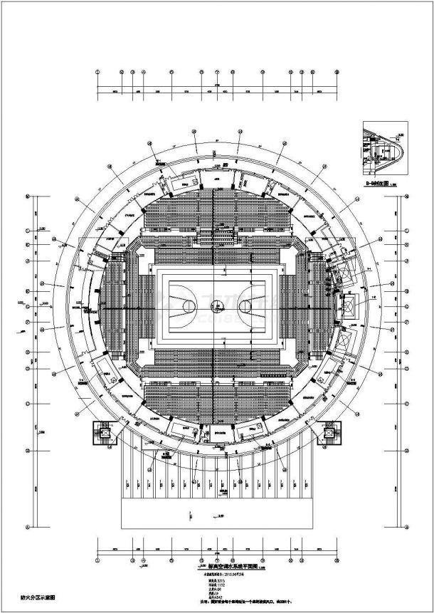 某15346㎡篮球馆通风空调设计图（高13米）-图二