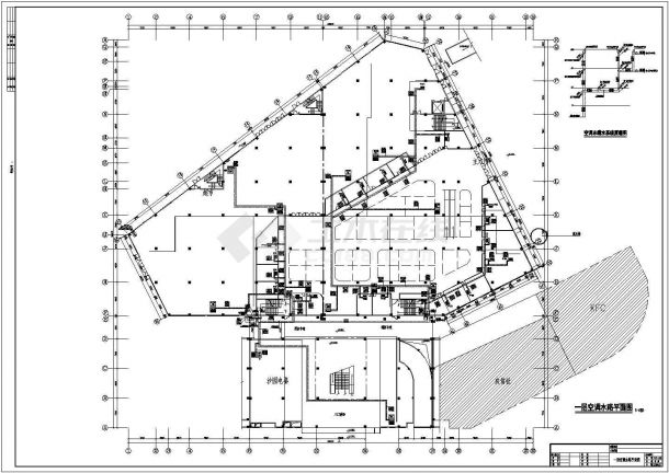 广东某19446㎡大型广场空调设计图（含设计说明）-图一