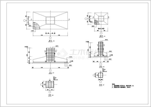 带吊车钢结构厂房结构设计施工图（独立基础）-图二