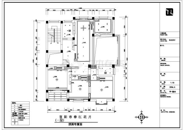 某地区二层别墅室内装修设计施工图-图一