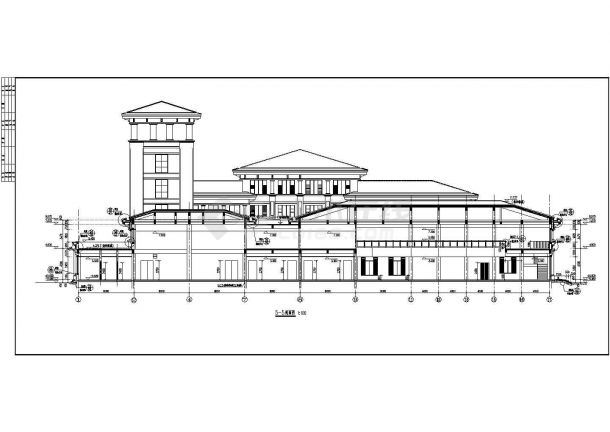 某三层坡屋顶复古法式商业会所建筑施工图-图一