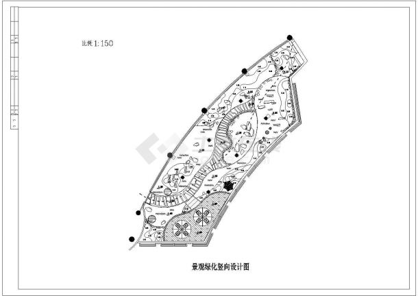 【上海】某会所屋顶花园景观绿化设计施工图-图一