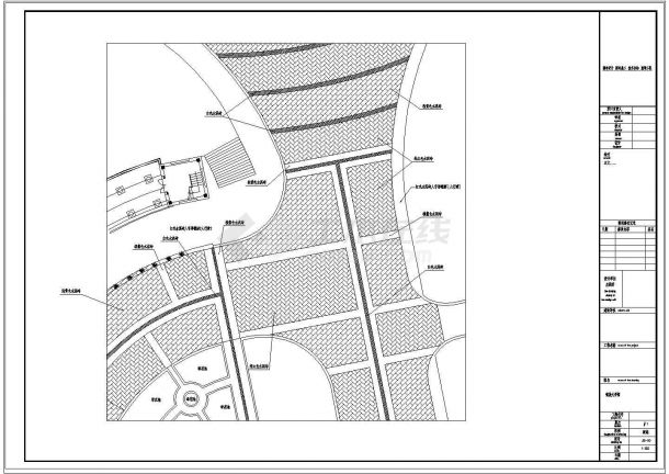 现代风格商业会所广场景观设计施工图-图一