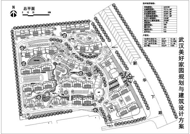 【武汉】某37万平居住小区规划设计方案-图二