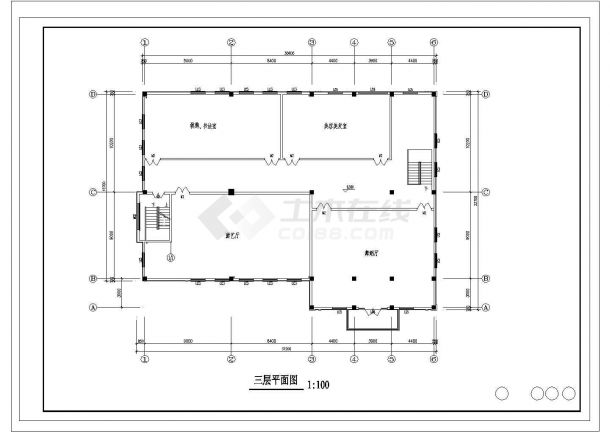 2700平方米某三层欧式会所建筑方案设计图-图二