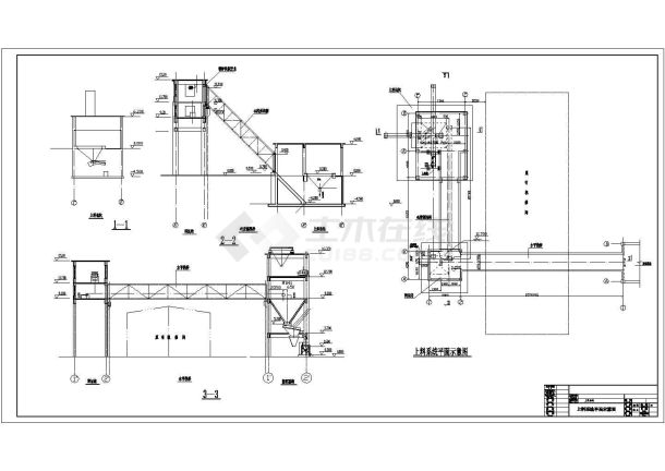 某耐火材料厂上料系统结构设计图-图二