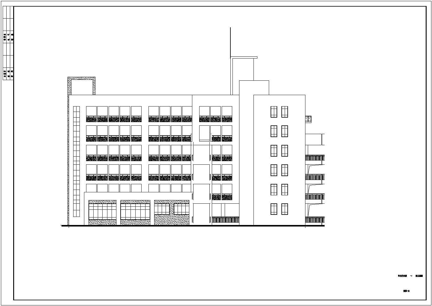 广东省湛江市赤坎区某学校4层教学楼建筑设计施工图